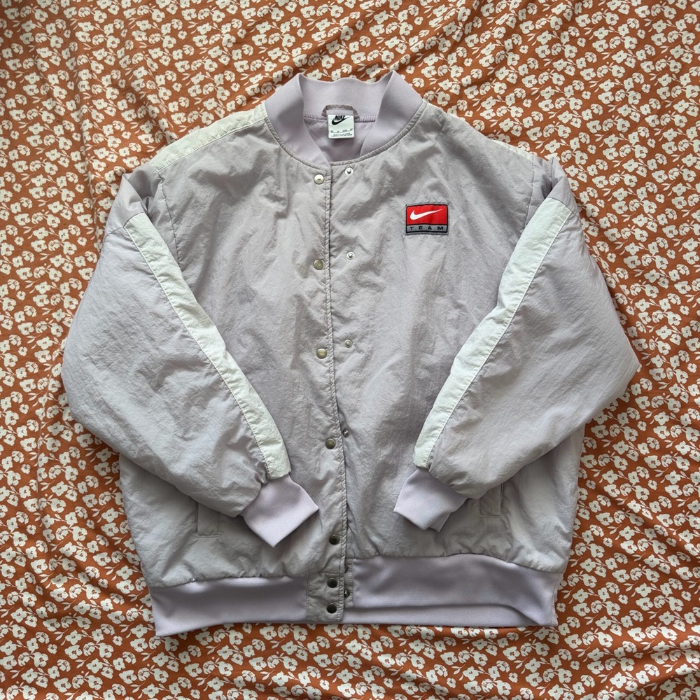 Nike Team Lavender Bomber Jacket with White Stripes